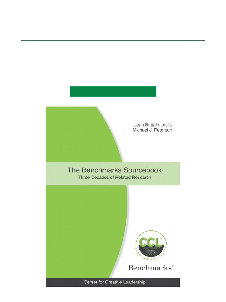 Benchmarks Sourcebook: 30 Years of Research | PDF