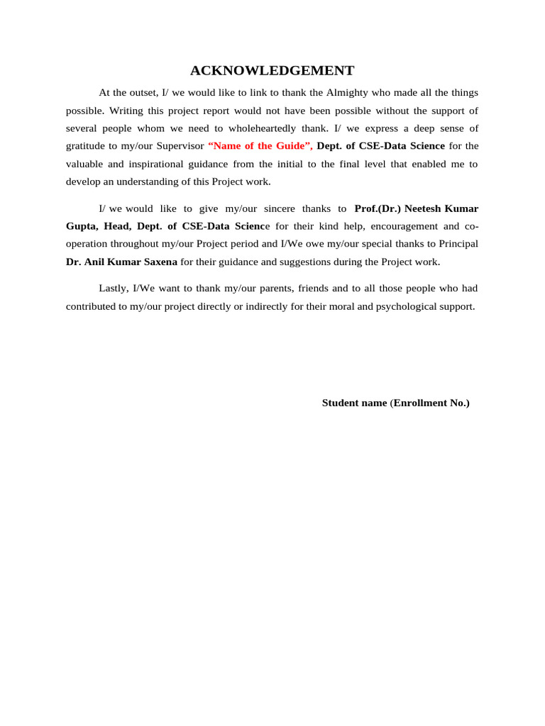 Acknowledgement 1 | PDF