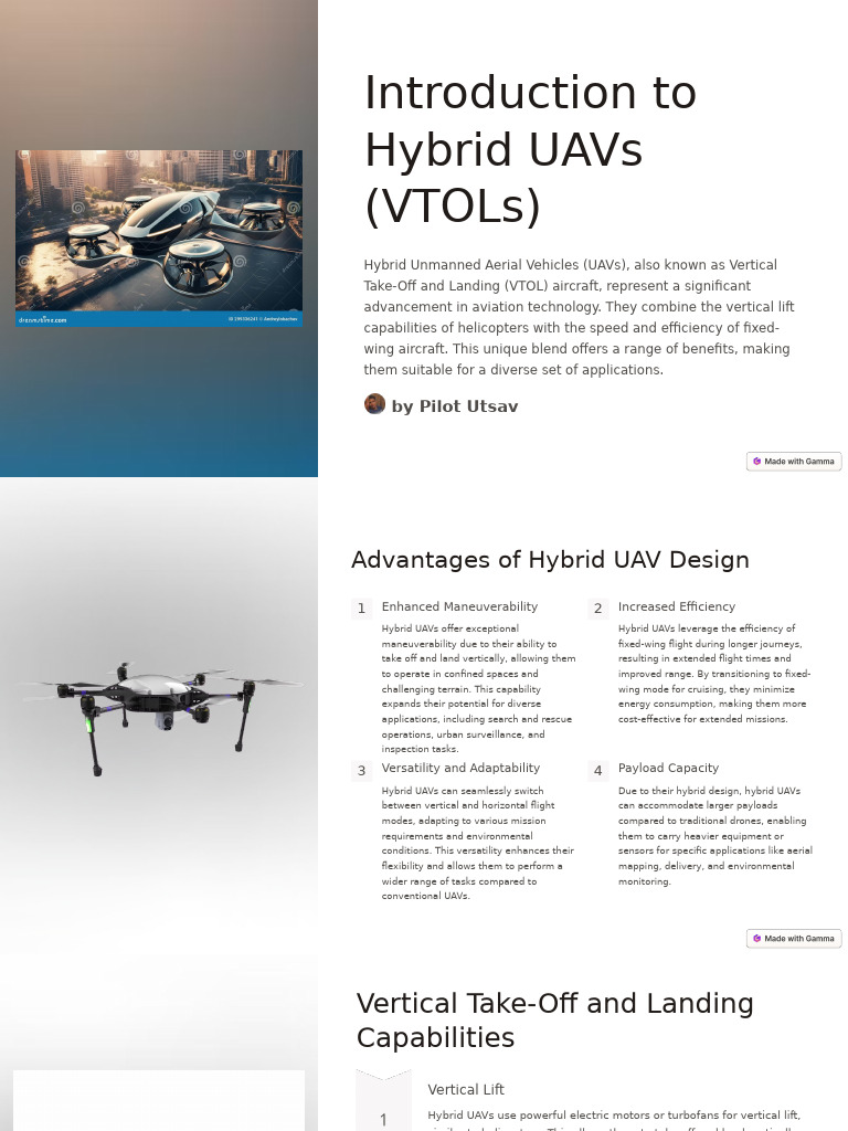 Hybrid VTOL UAV Design Overview | PDF | Unmanned Aerial Vehicle ...