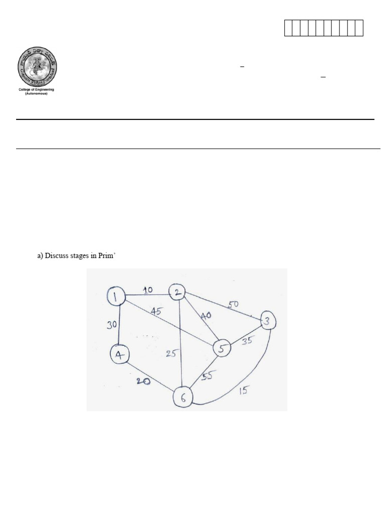 Design and Analysis of Algorithms - R2013 - 12-04-2017 | PDF | Graph ...