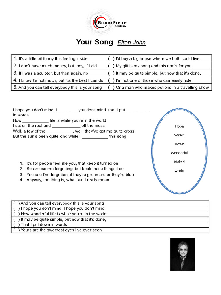Your Song Elton John - Cuca | PDF