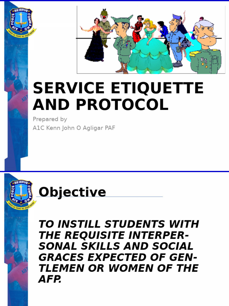 Military Service Etiquette Guide | PDF | Etiquette | Telephone