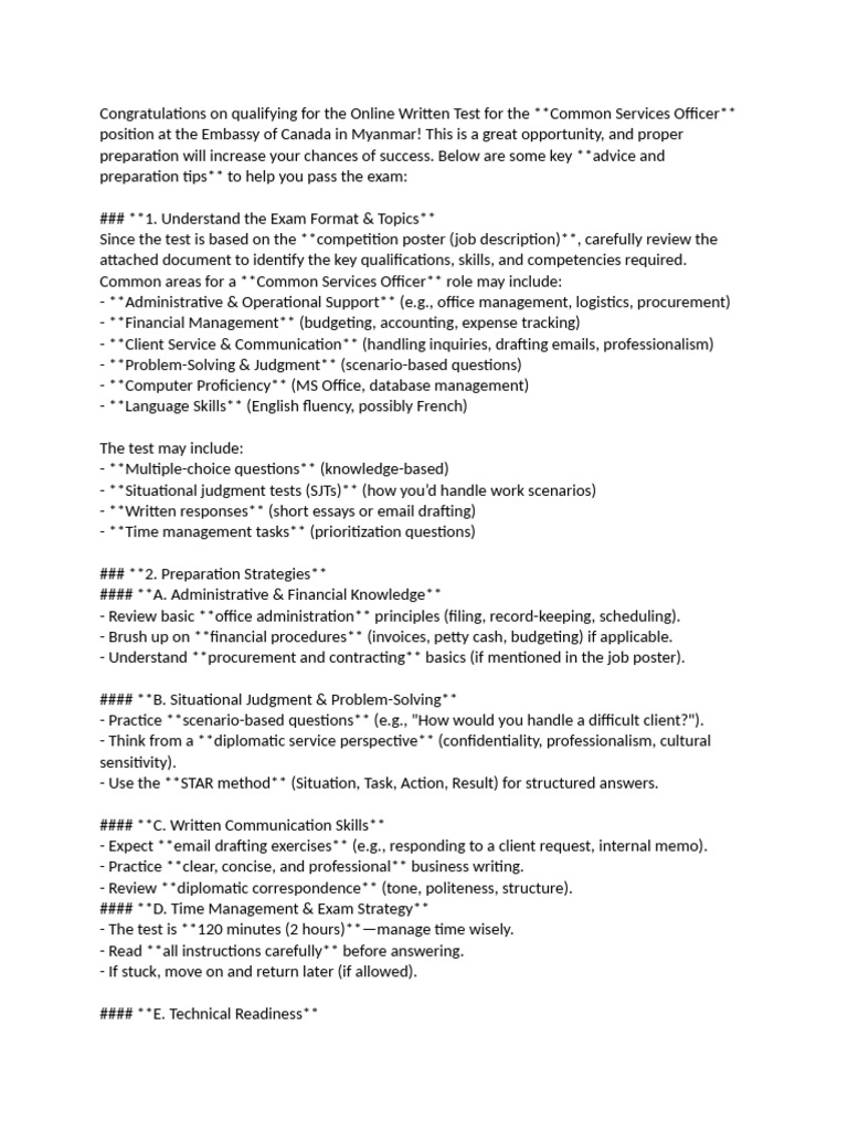 Common Services Officer Exam Prep Guide | PDF | Overtime | Memorandum