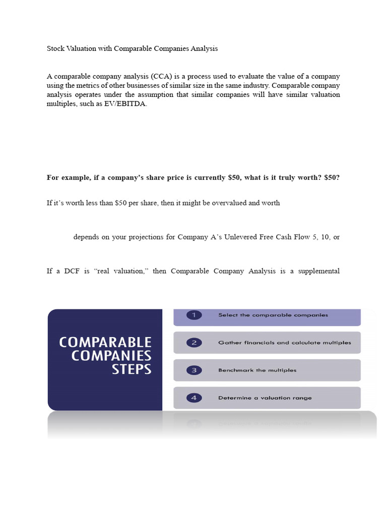 Stock Valuation via Comparable Analysis | PDF