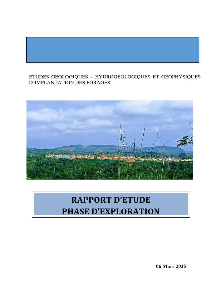 Étude géophysique de forage 2025 | PDF | Forage | Hydrogéologie