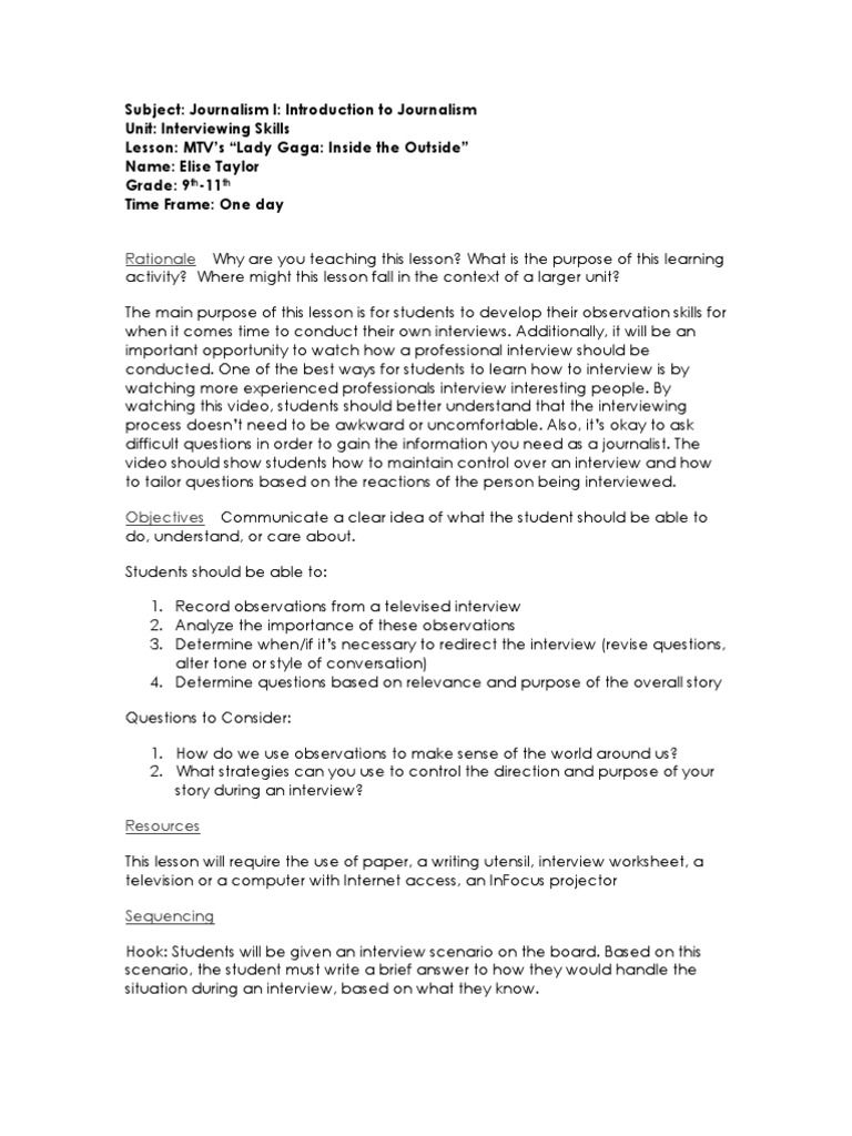Lesson Plan 3-ED 232 | PDF | Interview | Educational Assessment