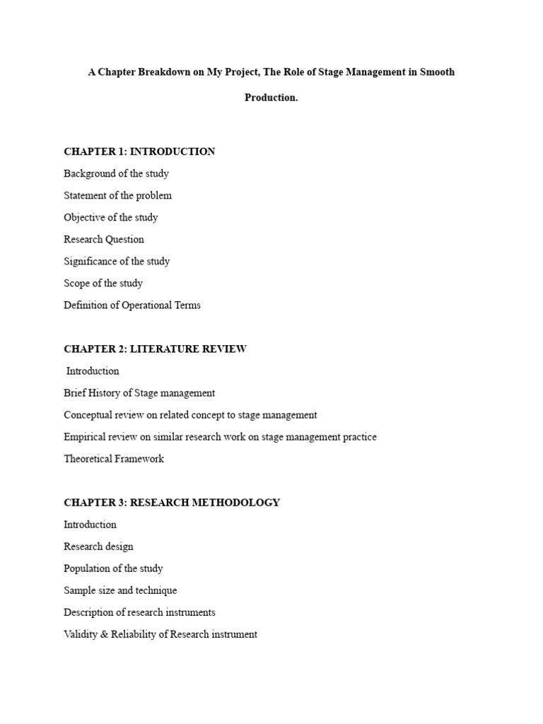 Chapter Breakdown | PDF