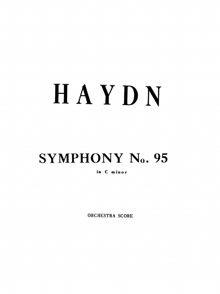 Haydn Symphony No.95 in C Minor | PDF
