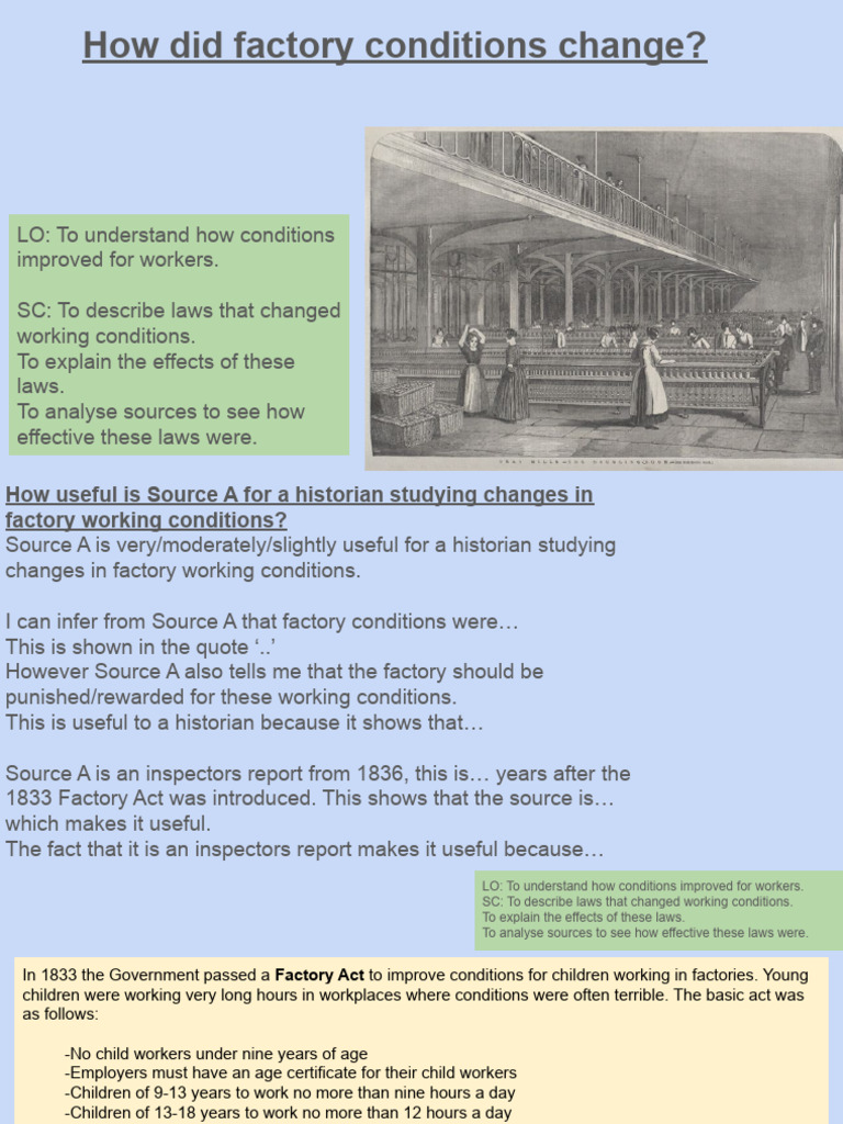 How Did Factory Conditions Change? | PDF | Occupational Safety And ...