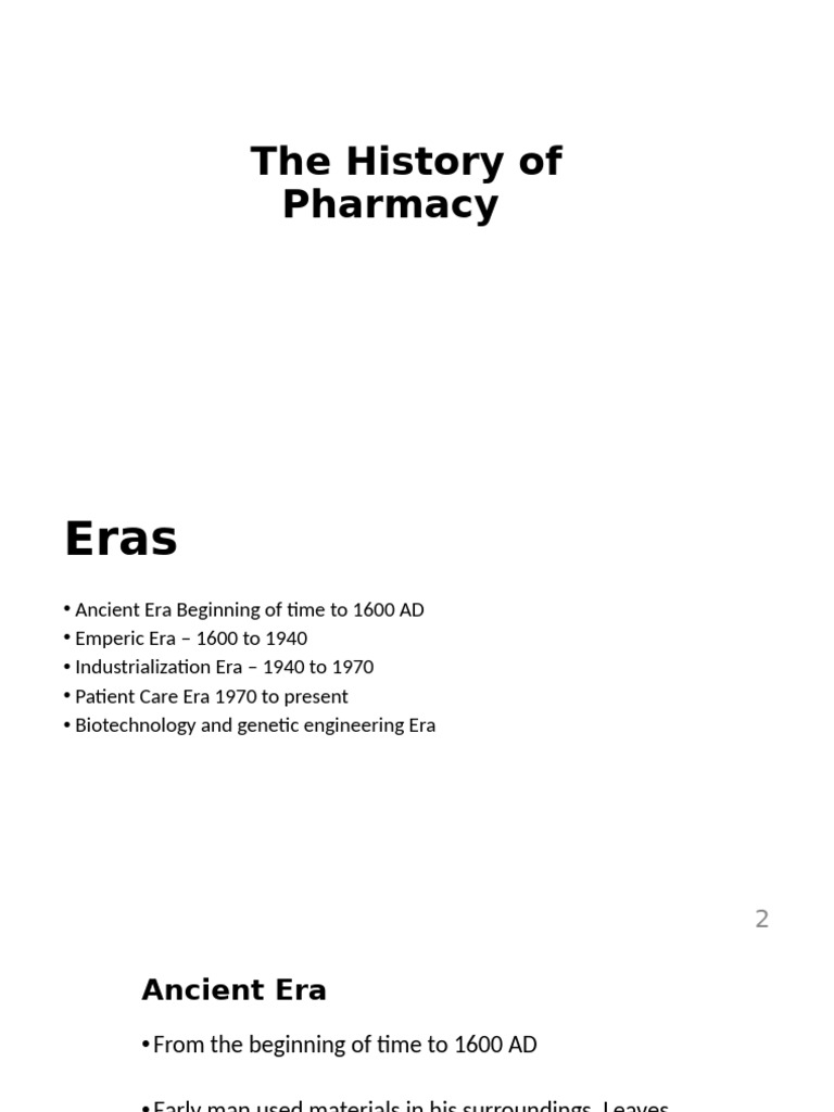 History of Pharmacy FDN 2 | PDF | Gene | Genetics