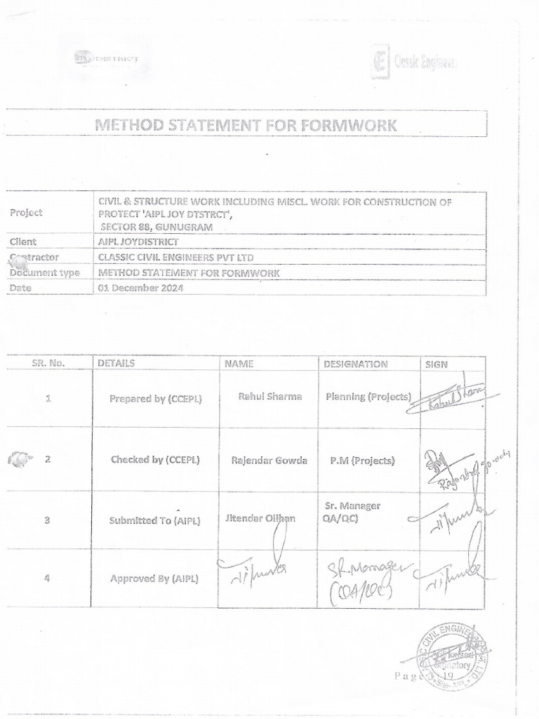 Formwork Methodology and Specifications | PDF | Concrete | Building ...