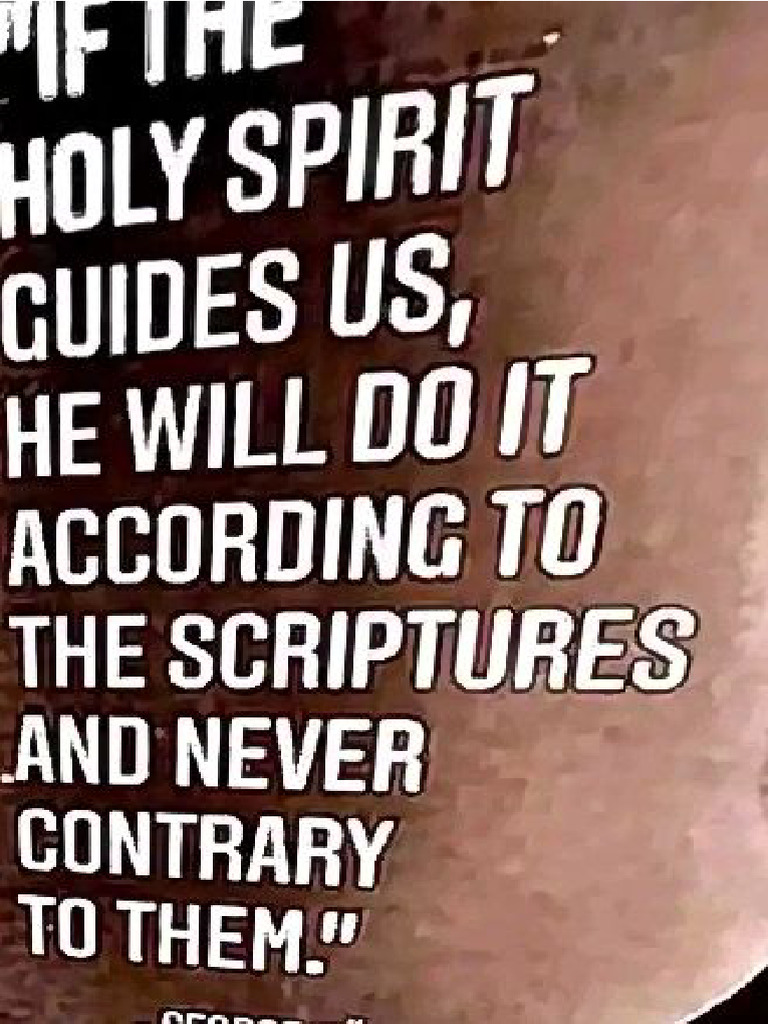 The holy spirit guides us according to the scriptures | PDF