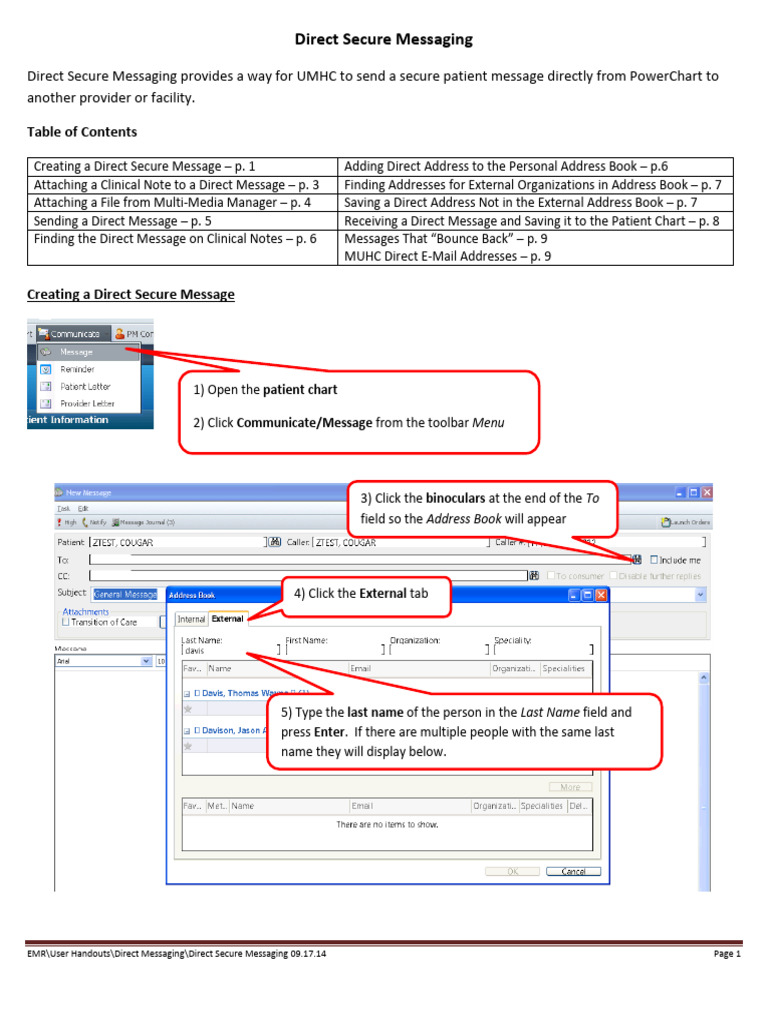 Direct Secure Messaging 09.17.14 KB | PDF | Software | Computing