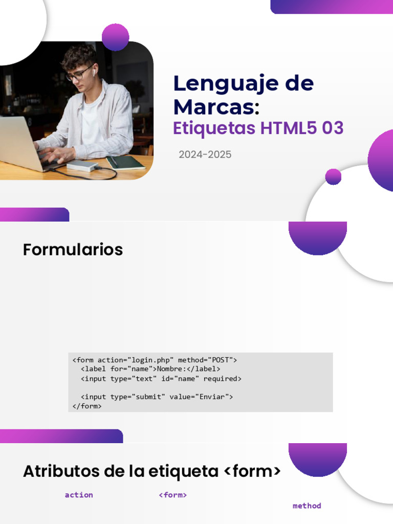 Etiquetas HTML5 para Formularios | PDF | Servidor web | Internet y web