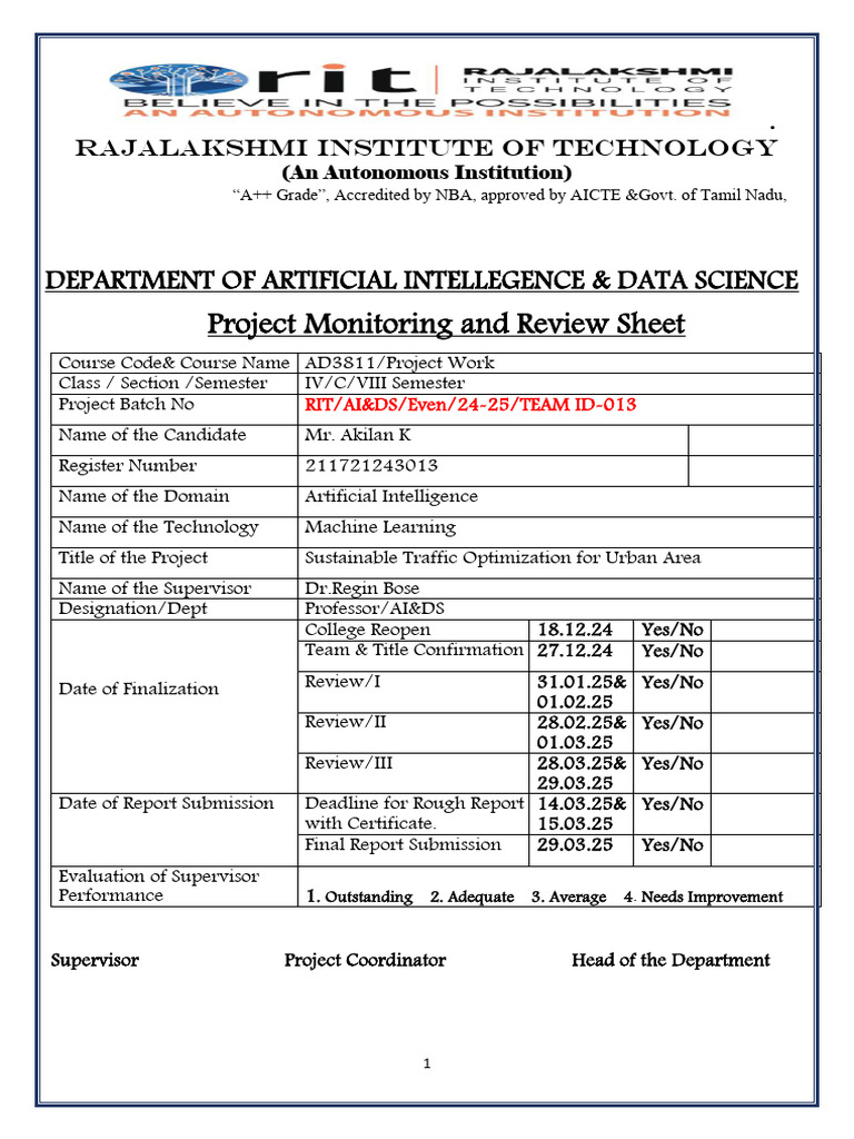 Sustainable Traffic Optimization Project | PDF | Methodology | Innovation