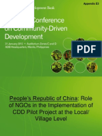 Appendix E3_Role of NGOs in the Implementation of CDD Pilot Project