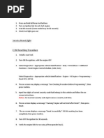 Isuzu D-Max Reset Procedures