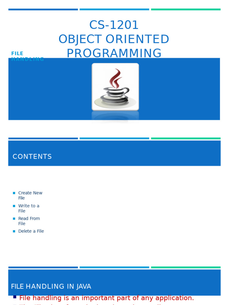 Java File Handling Techniques | PDF | Computer File | Filename