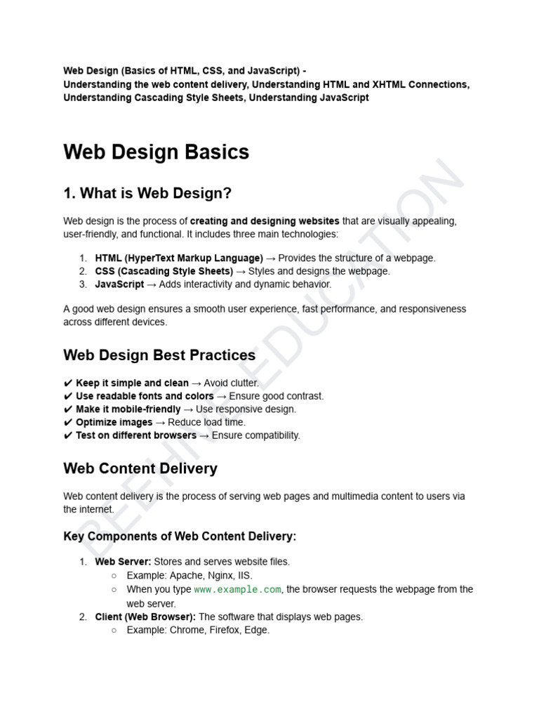 Foundations of Computing From Hardware Essentials To Web Design | PDF ...