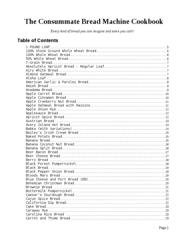 Ultimate Bread Machine Recipes Guide | PDF | Teaspoon | Breads