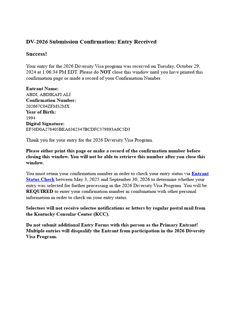 Https:/dvprogram State Gov/application Aspx | PDF