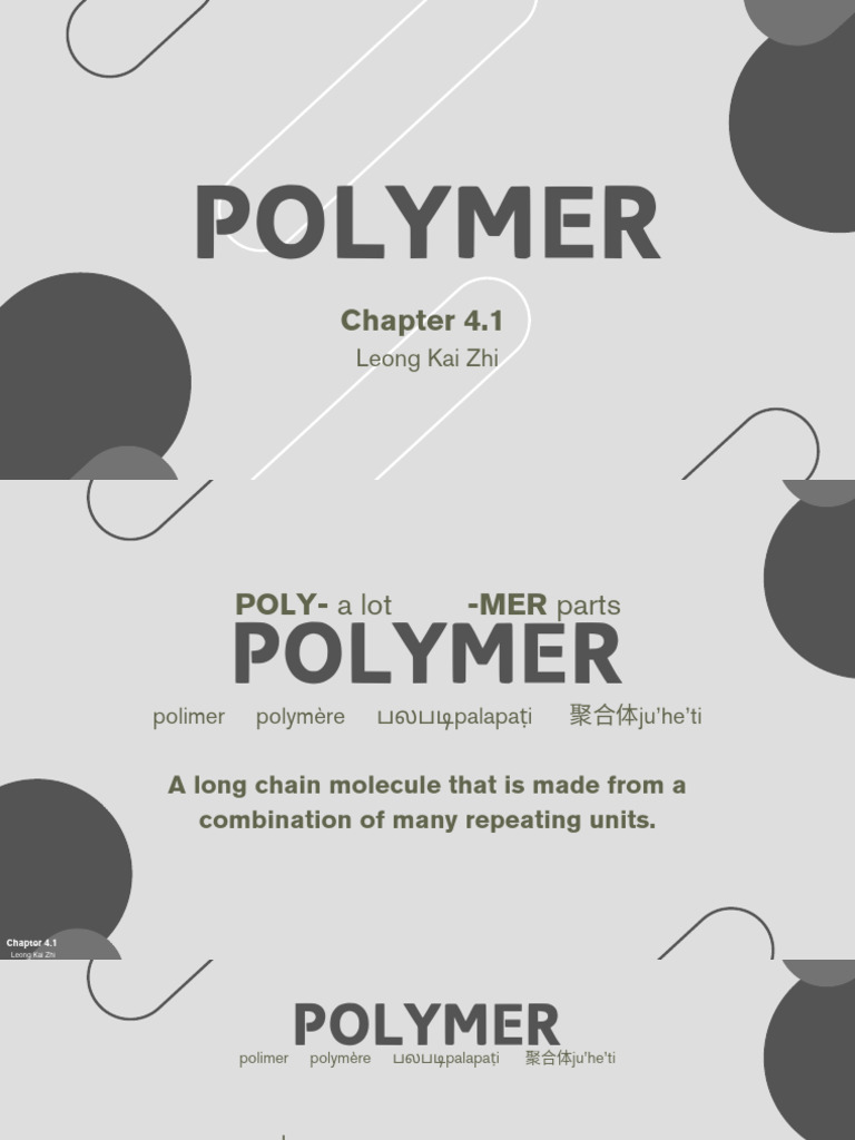 Understanding Polymers and Their Types | PDF | Polymers | Polymerization