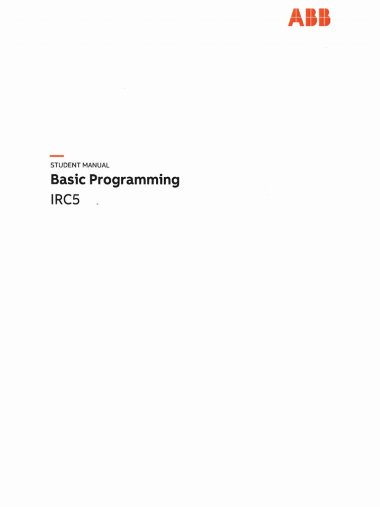 Studdent Manual Basic Programing Irc5 | PDF