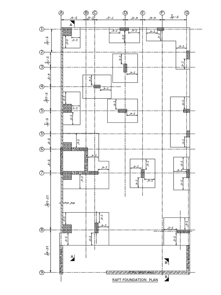 Raft Foundation Plan Layout | PDF