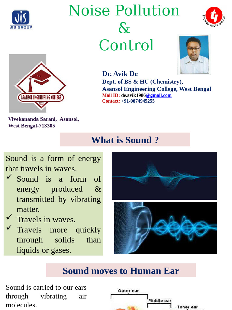 Understanding Noise Pollution And Sound Pdf Sound Noise