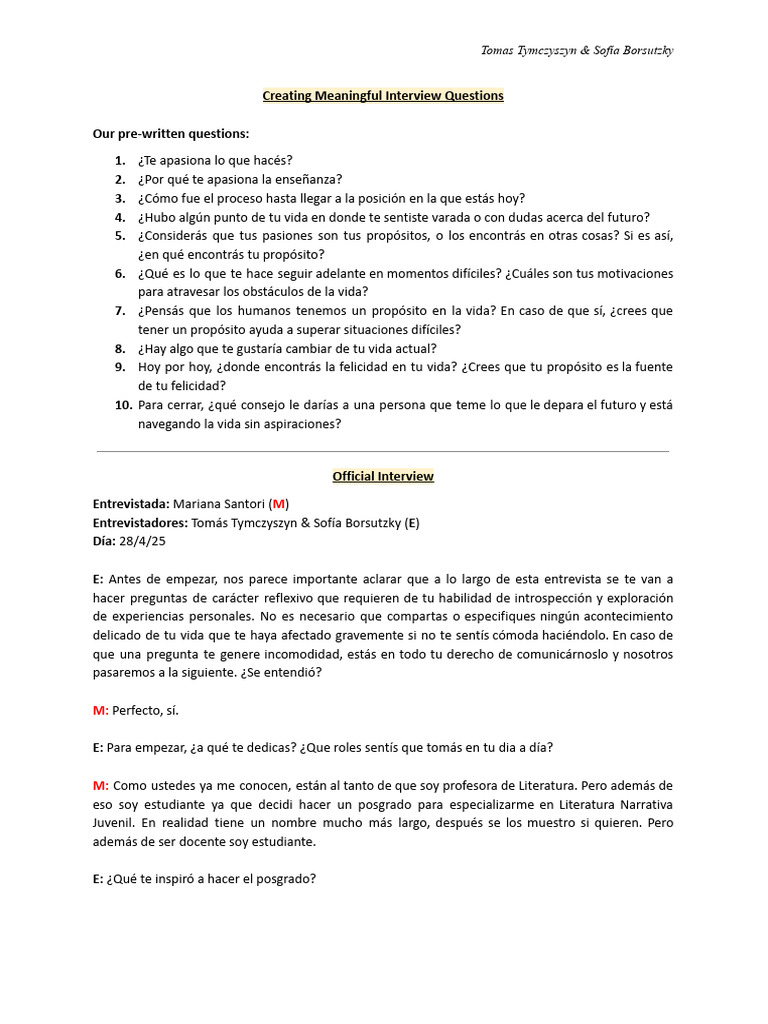 Preguntas Reflexivas para Entrevistas | PDF | Felicidad | Filosofía ...