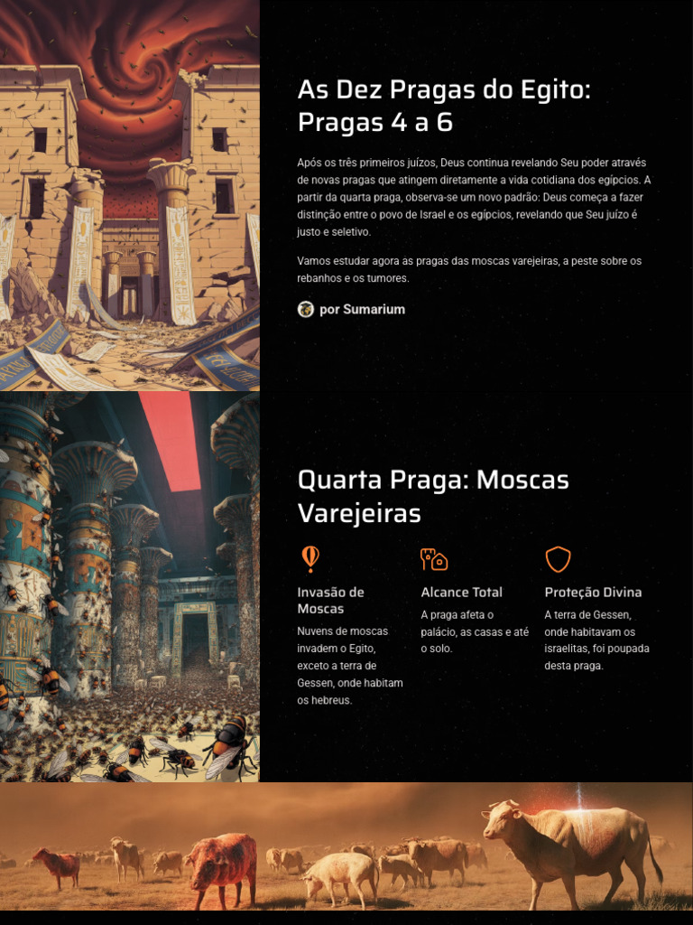 Quarta a Sexta Praga do Egito | PDF | Antigo Egito | Egito
