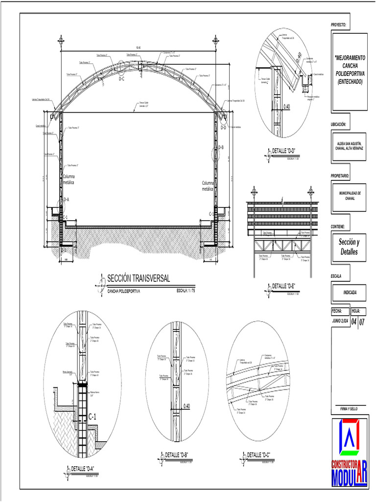 Plano 4 Techo Cancha PDF