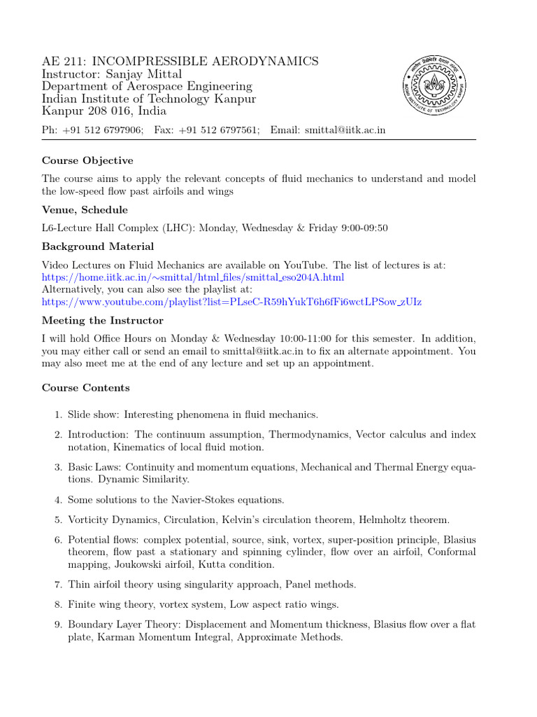 Ae 211 | PDF | Fluid Dynamics | Fluid Mechanics