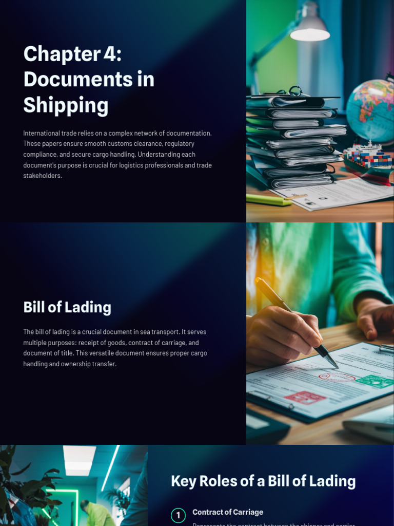 Chapter 4 Documents in Shipping | PDF | Bill Of Lading | Cargo