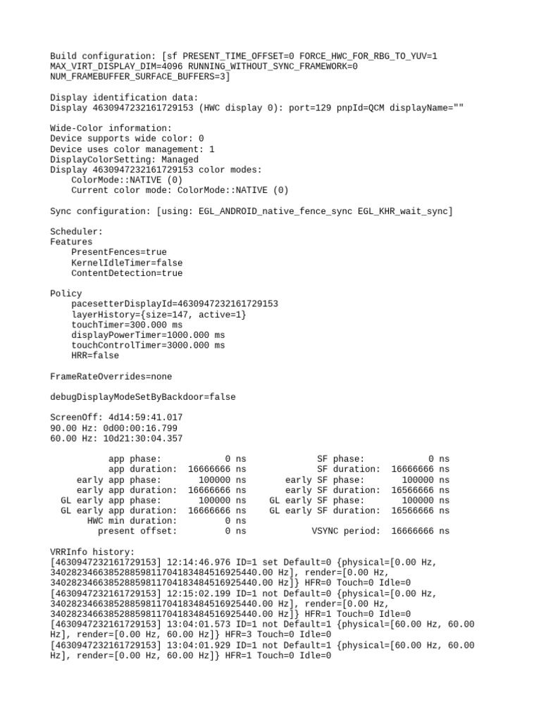 Display Configuration and Sync Data | PDF | Computing | Computer ...