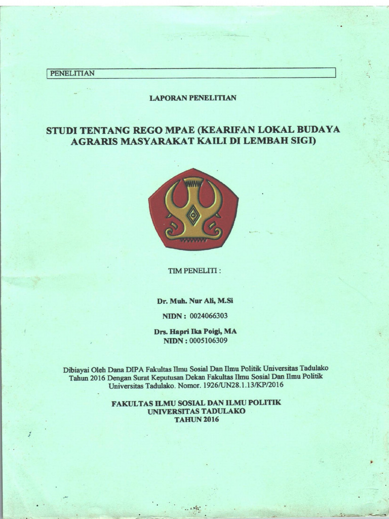 Fungsi Rego Mpae dalam Budaya Kaili | PDF