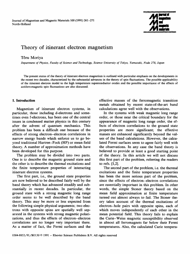 1 s2.0 030488539190824T Main | PDF | Ferromagnetism | Magnetism