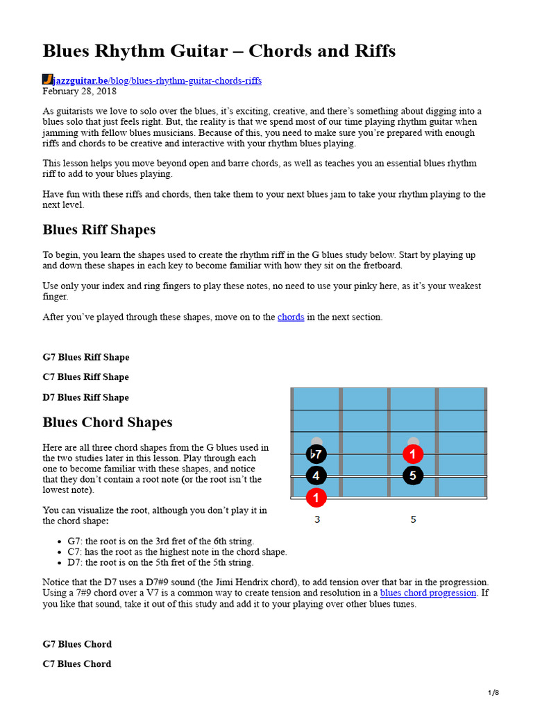 Essential Blues Guitar Chords and Riffs | PDF | Blues | Guitars