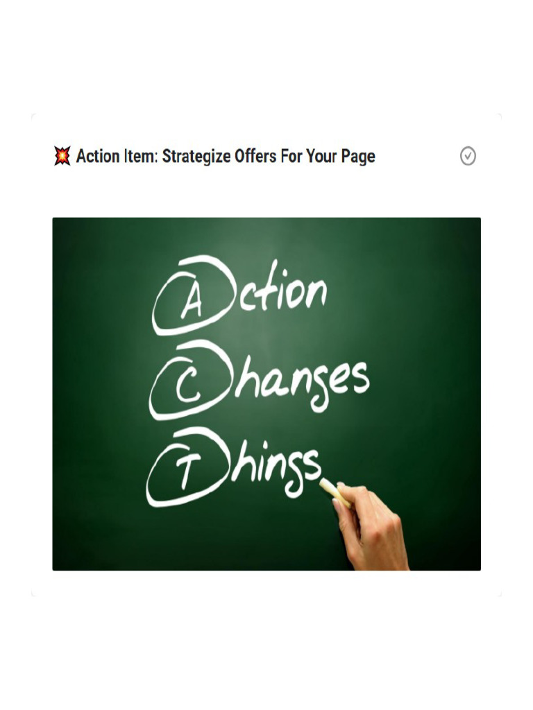 Action Item - Strategize Offers For Your Page | PDF