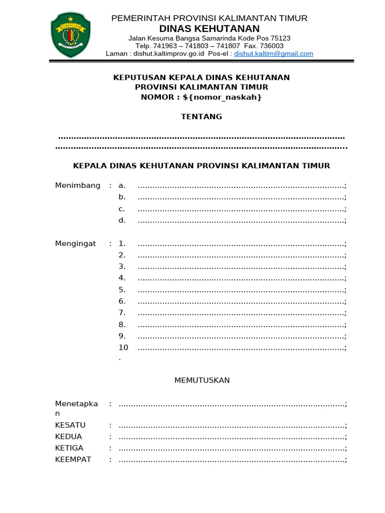 15 Surat Keputusan (SK) | PDF
