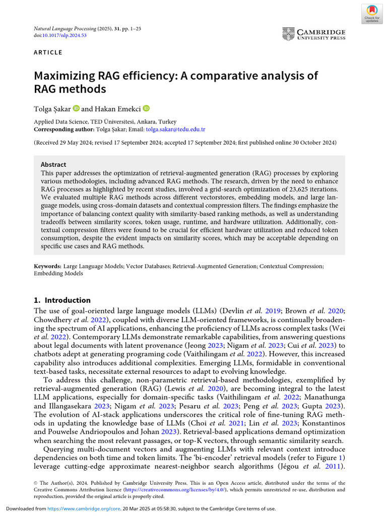 Optimizing RAG Methods for LLMs | PDF | Information Retrieval | Databases