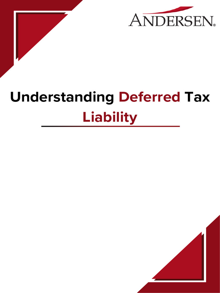 Understanding Deferred Tax Liability PDF 1736419584 | PDF | Deferred ...