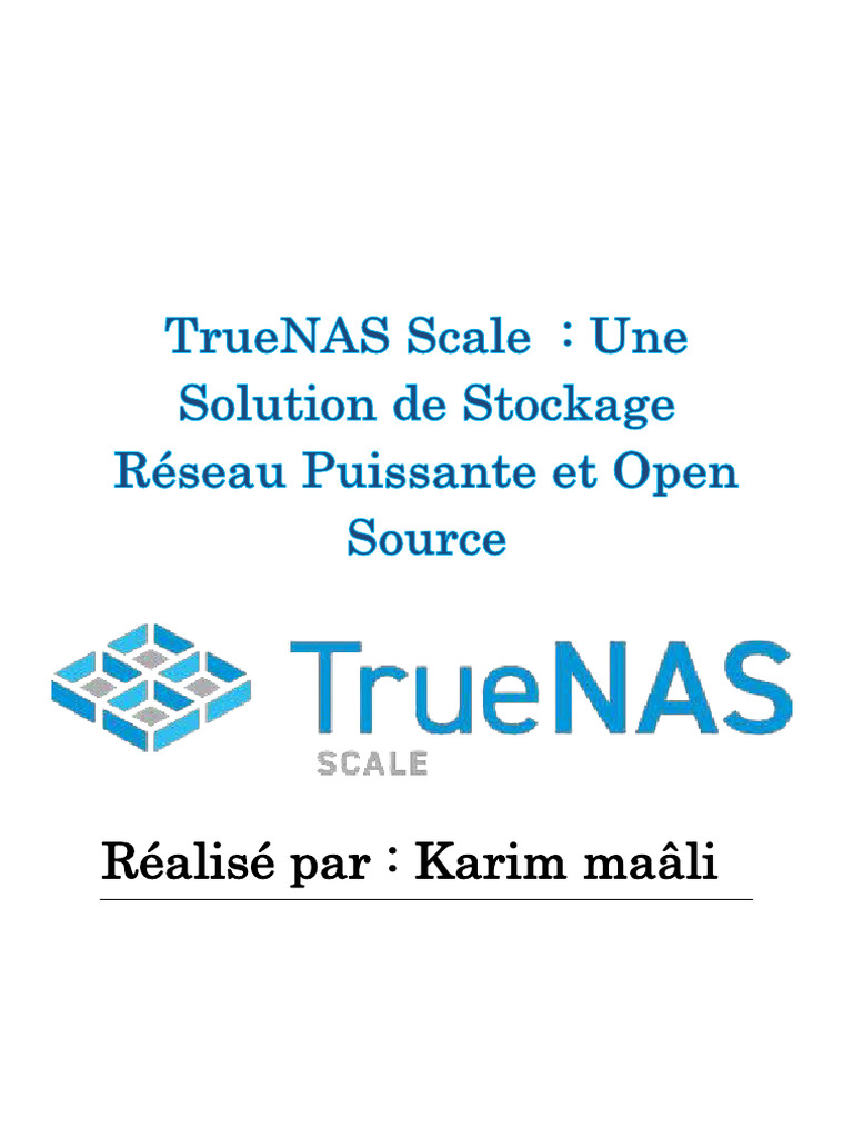 TrueNAS SCALE : Guide d'Installation et Configuration | PDF ...