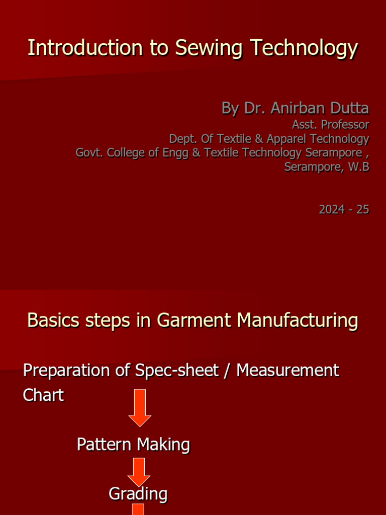 Sewing Technology: A Comprehensive Guide | PDF | Sewing Machine | Textiles