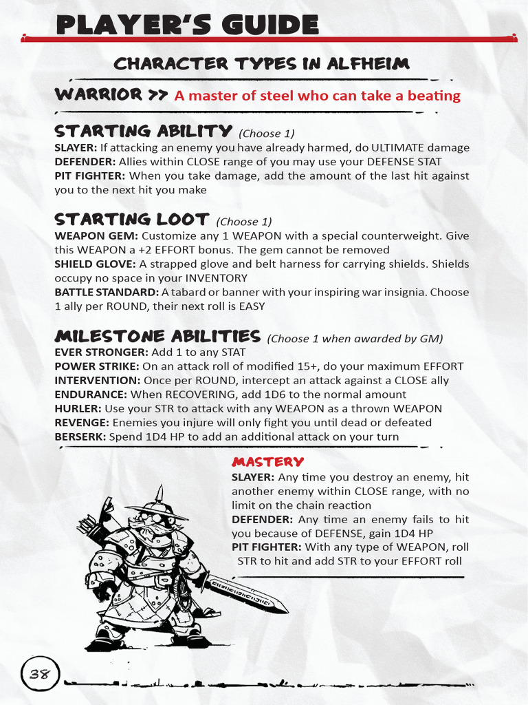 Character Types in Alfheim RPG Guide | PDF