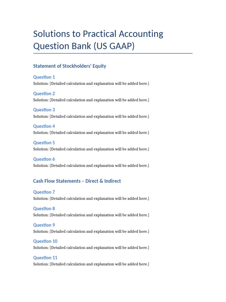 Accounting Question Bank Solutions Template PDF Economies Investing