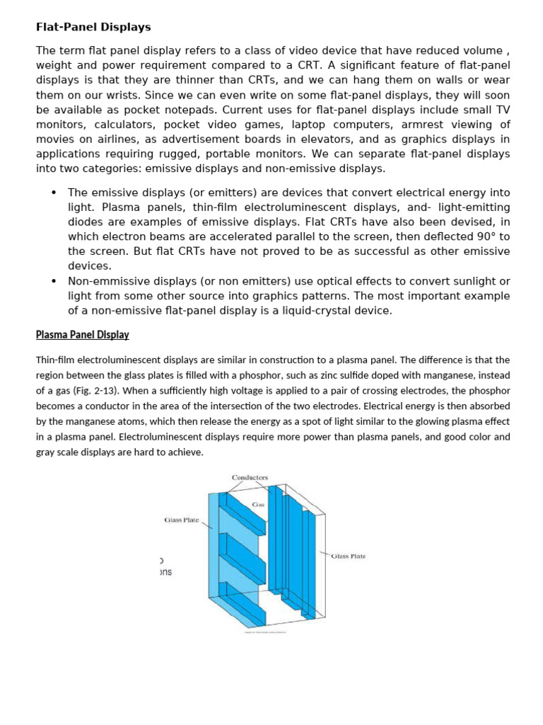 Overview of Flat-Panel Display Technology | PDF | Liquid Crystal ...