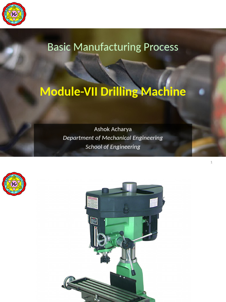 Overview of Drilling Machine Types | PDF | Drill | Drilling