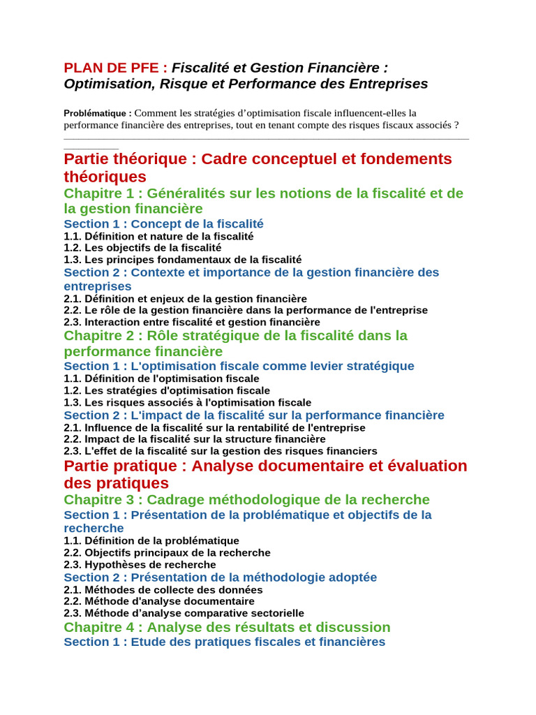 Optimisation fiscale et performance financière | PDF | Performance ...