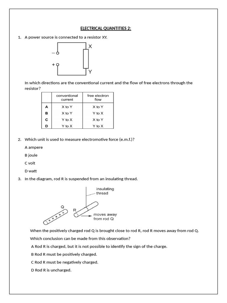 Electrical Quantities and Circuit Calculations | PDF | Electrical ...